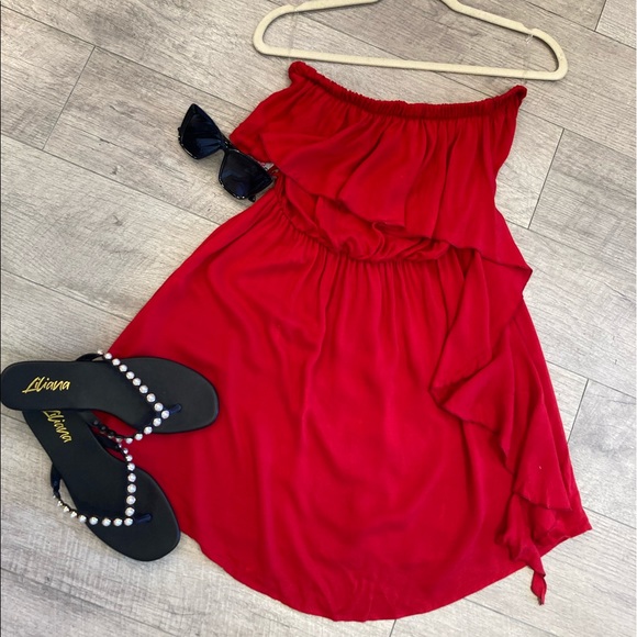 Double Zero Dresses & Skirts - Red ruffle dress
